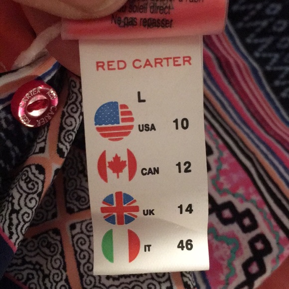 NEW Red Carter Cali Knotted Side 1 Piece Swimsuit Size 10 - Picture 14 of 15